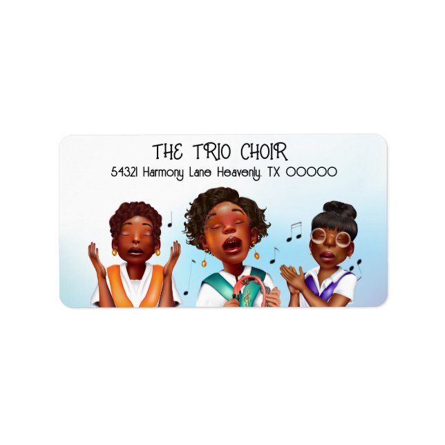 Etiqueta Cantores afro-americanos (Frente)