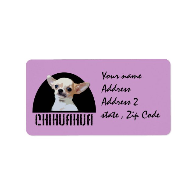Etiqueta cão Chihuahua (Frente)