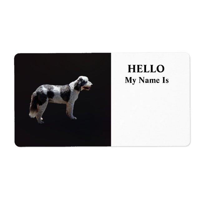 Etiqueta Cão de Água Português (Frente)