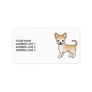 Etiqueta Cão de Cartoon Casaco Chihuahua Bonito