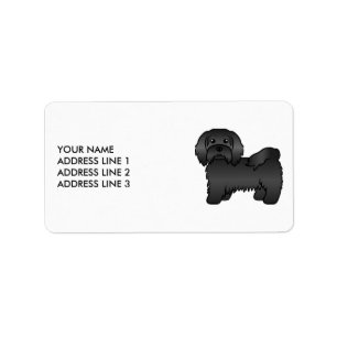 Etiqueta Cão-de-Cartoon Cinto e Texto Personalizado do Hav