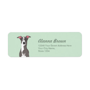 Etiqueta Cão do galgo italiano do hipster para amantes do