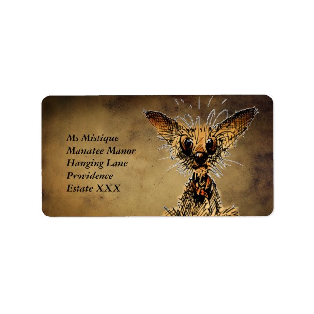 Etiqueta Cãozinho bonito (Frente)