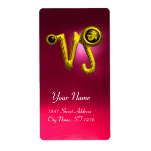 Etiqueta CAPRICORN DOURADO ZODIAC JEWEL Black Onyx, Red Rub