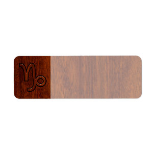 Etiqueta Capricórnio Zodiac - Símbolo de Mahogany Style imp