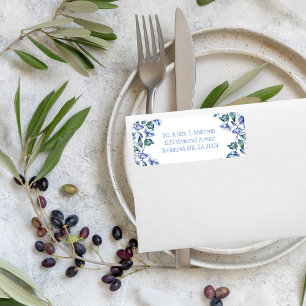 Etiqueta Cápsulas Azuis de Aquarela