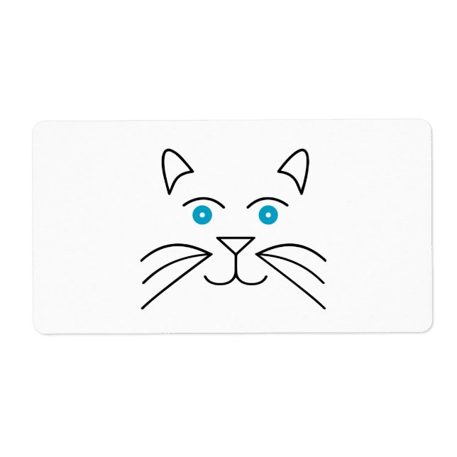 Etiqueta Cara de gato (Frente)