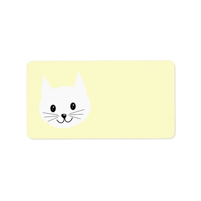 Etiqueta Cara De Gato Bonita. (Frente)