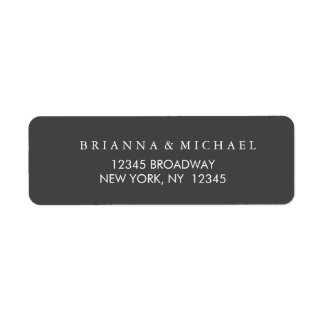 Etiqueta Caractere Simples e Endereço de Retorno Branco