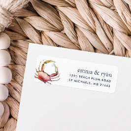 Etiqueta Caranguejo Vermelho | Endereço de devolução náutic