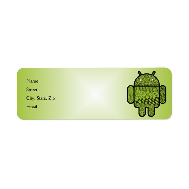 Etiqueta Caráter de porta de Paisley para Android™ (Frente)
