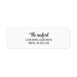 Etiqueta Carimbo na moda Script Return Address Self-Inking