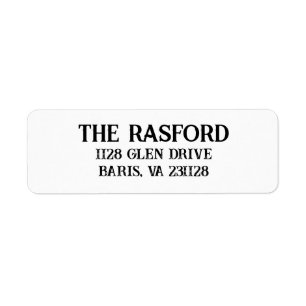 Etiqueta Carimbo na moda Script Return Address Self-Inking