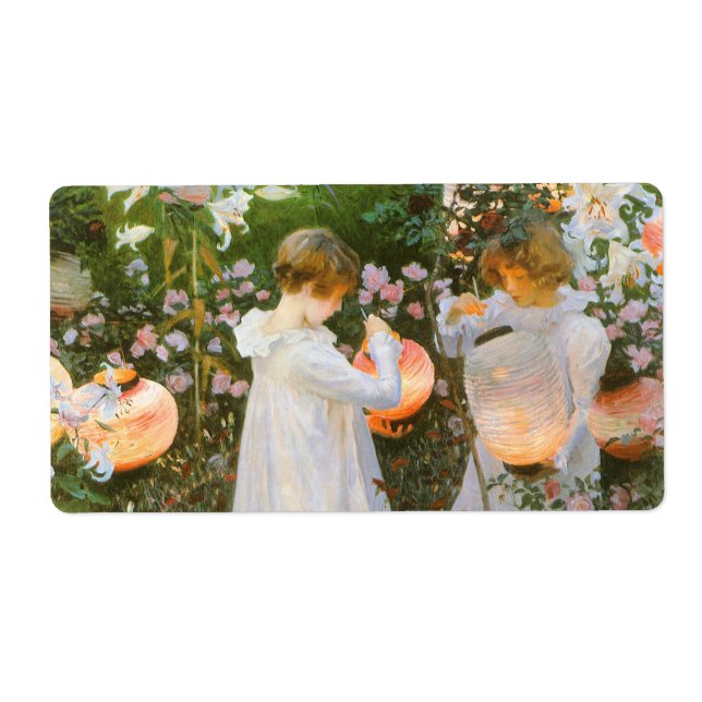 Etiqueta Carnação, Lily, Lily, Rosa De John Singer Sargent (Frente)
