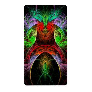 Etiqueta Carnaval Abstrato Art Fractal