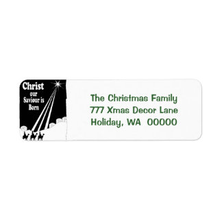 Etiqueta Cartão de Natal de Três Kings com Autocolantes
