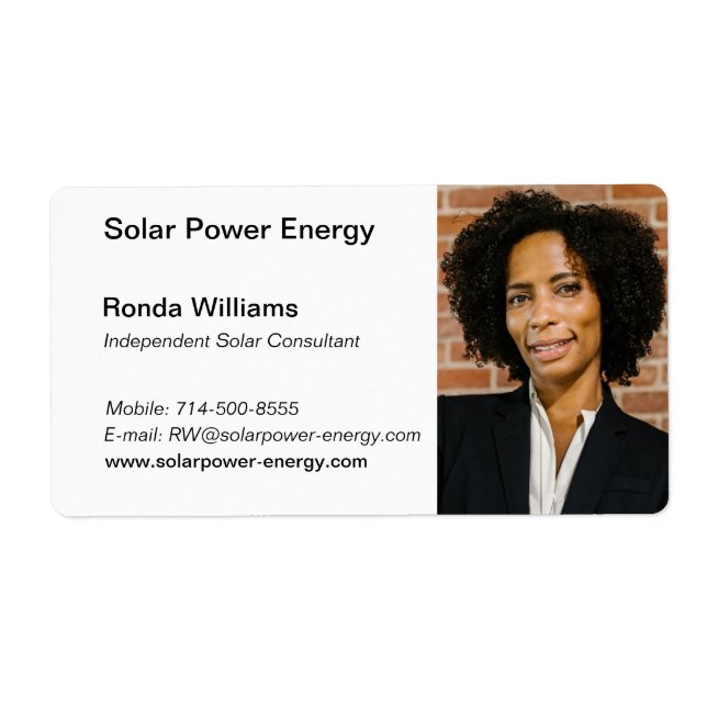 Etiqueta Cartão de visita de hot HeadShot profissional (Frente)