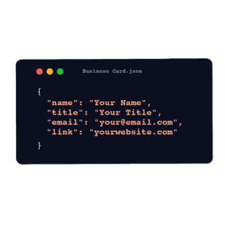 Etiqueta Cartão de visita engraçado de programador| desenvo