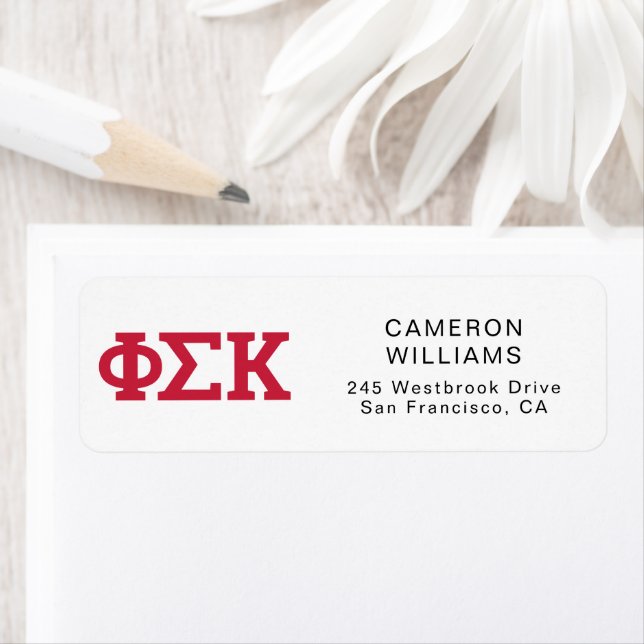 Etiqueta Cartas Phi Sigma Kappa (Insitu)