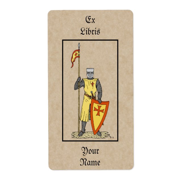 Etiqueta Cartaz medieval do século do 13 (Frente)