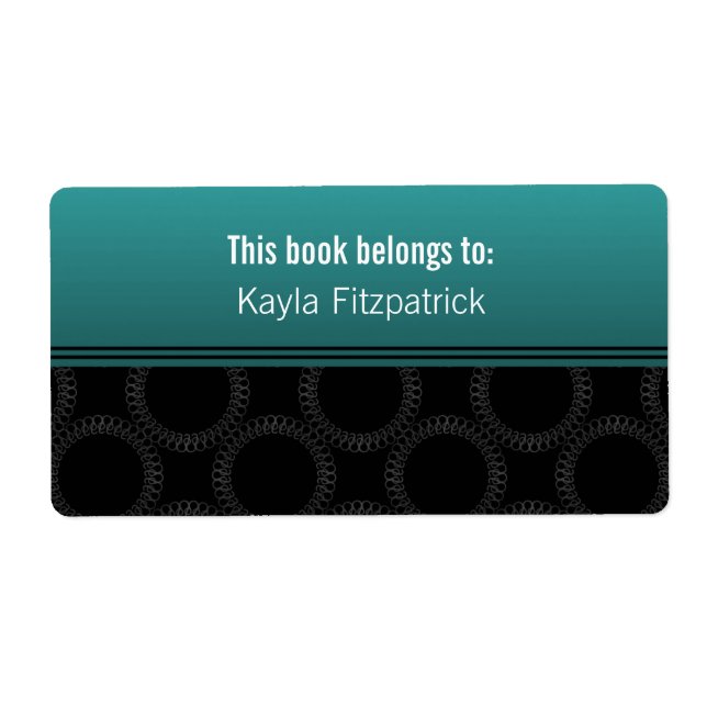 Etiqueta Cartazes de Círculos Elegantes Clássicos (Frente)