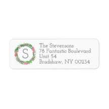 Cartões da Família Monograma de Feriado de Natal