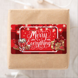 Etiqueta Cartões de natal Feliz tudo