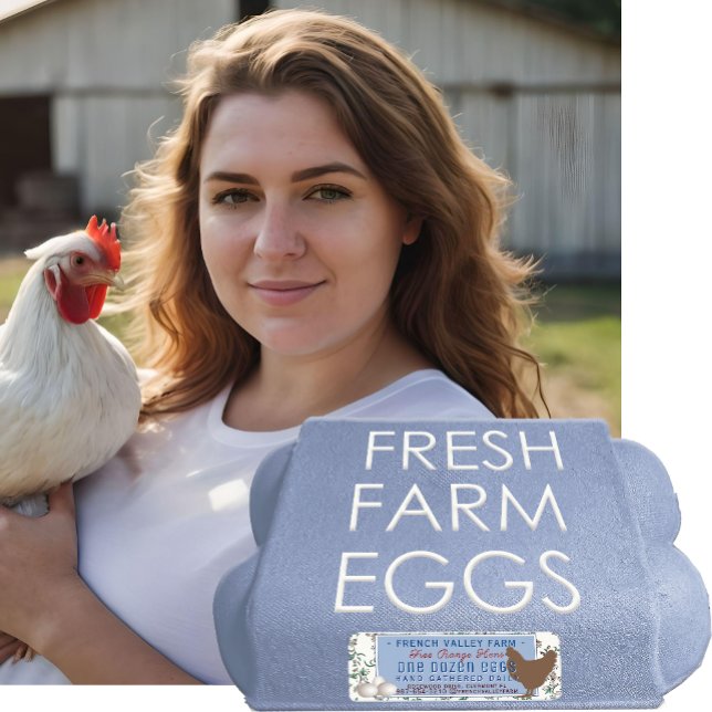 Etiqueta Cartonagem de Ovos de Fazenda Botânica dos anos 19 (Criador carregado)