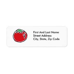 Etiqueta Cartoon Cheery Cherry Tomato