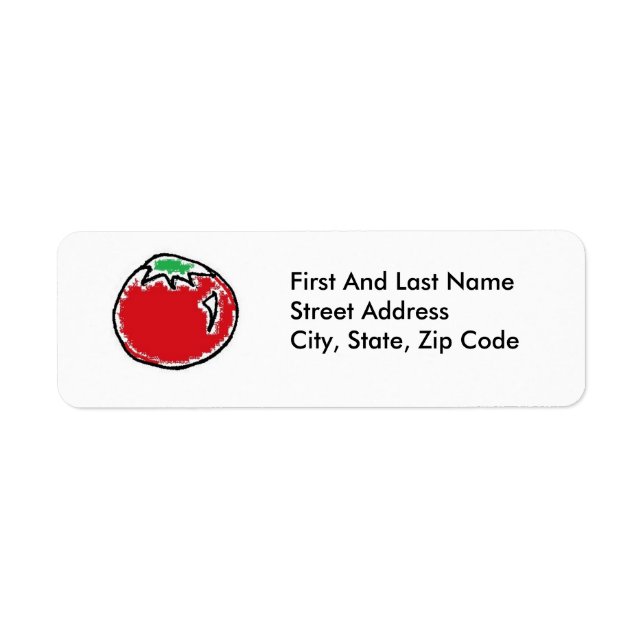 Etiqueta Cartoon Cheery Cherry Tomato (Frente)