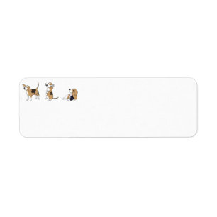 Etiqueta cartoon de treeing walker coonhound 2