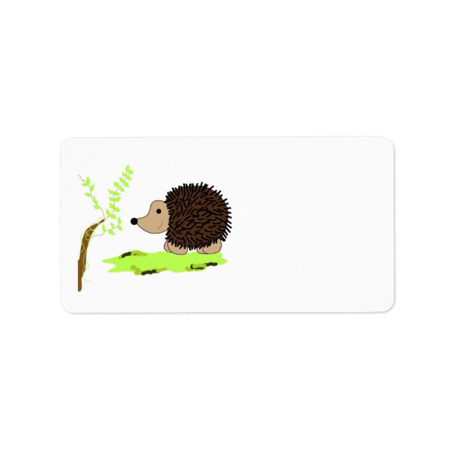 Etiqueta Cartoon Hedgehog (Frente)