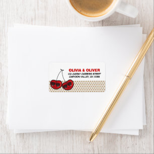 Etiqueta Cartoon Legal Party Cherries Twins Aniversário