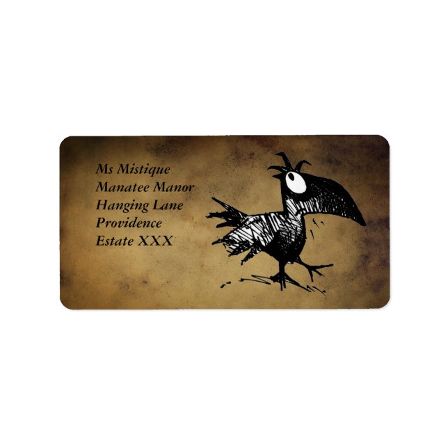 Etiqueta Cartoon Negro Engraçado (Frente)