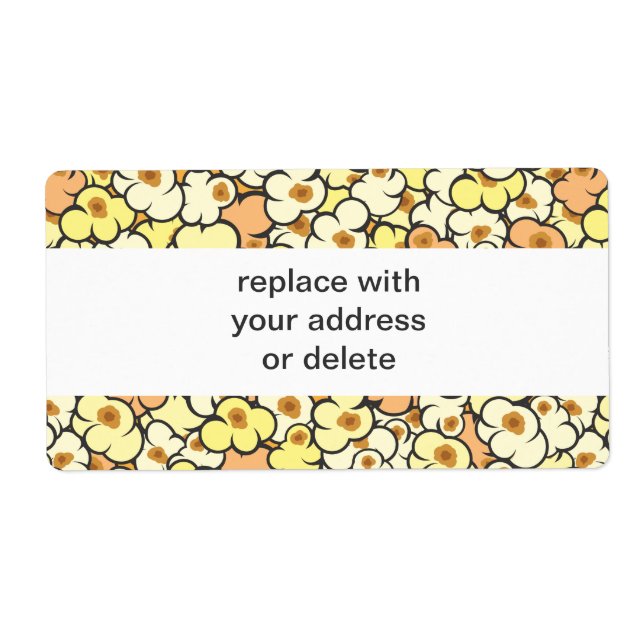 Etiqueta Cartoon Popcorn (Frente)