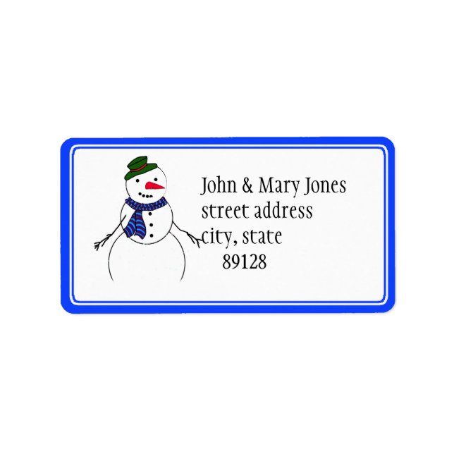 Etiqueta Cartoon Snowman Little Flirty Boy (Frente)