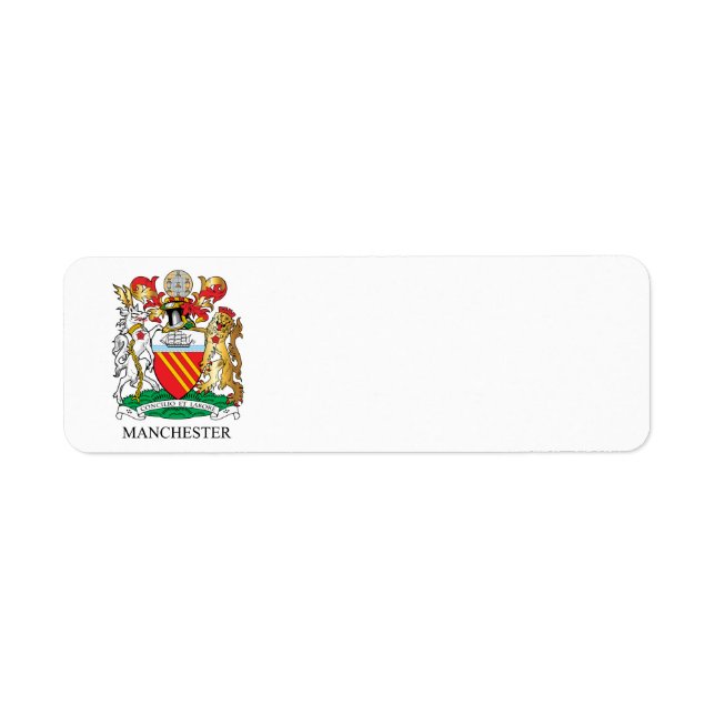Etiqueta Casaco de armas de Manchester (Frente)