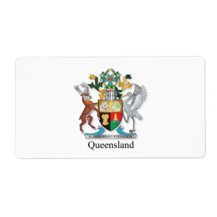 Etiqueta Casaco de armas de Queensland