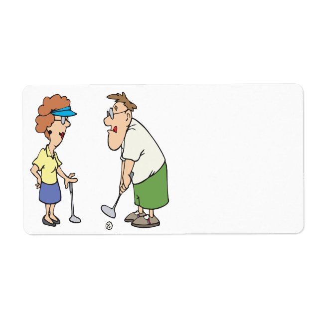 Etiqueta Casais Que Golfe Juntos Ficam Juntos (Frente)