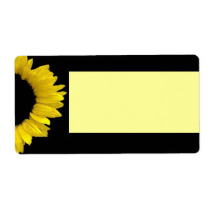 Etiqueta Casamento amarelo do girassol