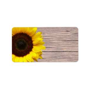 Etiqueta Casamento amarelo do girassol ou endereço vazio