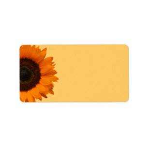 Etiqueta Casamento amarelo do girassol ou endereço vazio