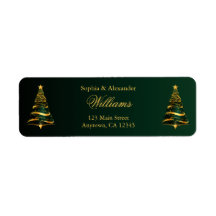 Casamento Árvore de Natal Dourada Chic e Elegante