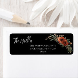 Etiqueta Casamento Boho Floral Terracota Mal-humorado