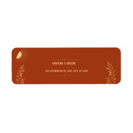 Etiqueta Casamento Boho Terracota 