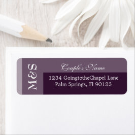 Etiqueta Casamento Chic Purple Modern