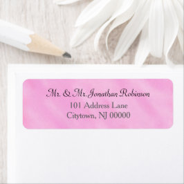 Etiqueta Casamento com Aquarela Rosa Claro