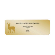Casamento com Deer Buck, Dourado Elegante
