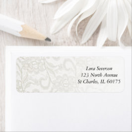 Etiqueta Casamento com rendas brancas