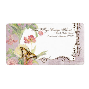 Etiqueta Casamento das Flores Florais Les Fleurs Peony Rosa